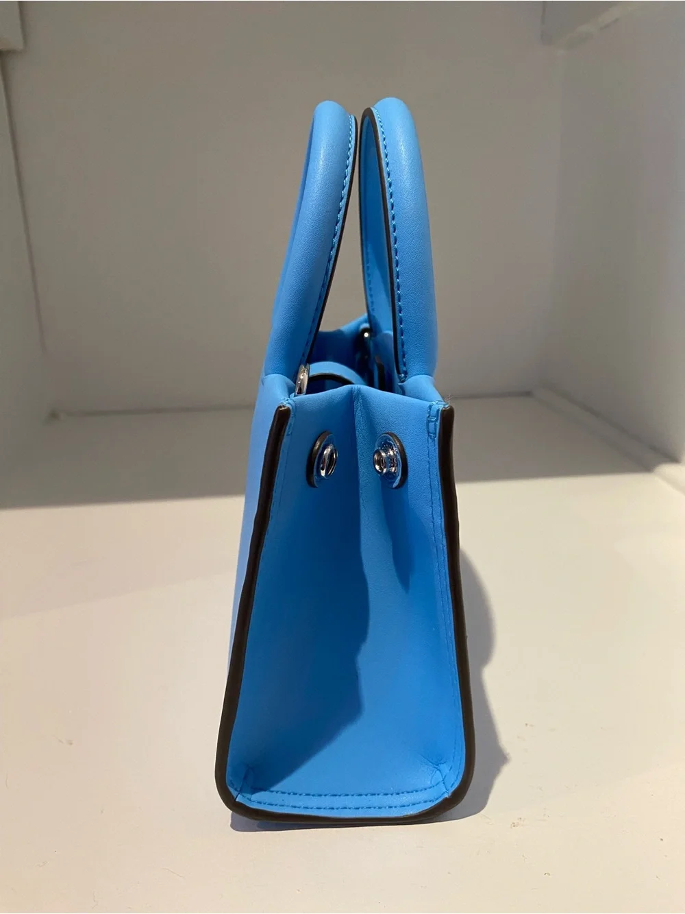 NWT Tory Burch Mini Ella Bio Tote Sky Blue Azure : Cross body Strap included
